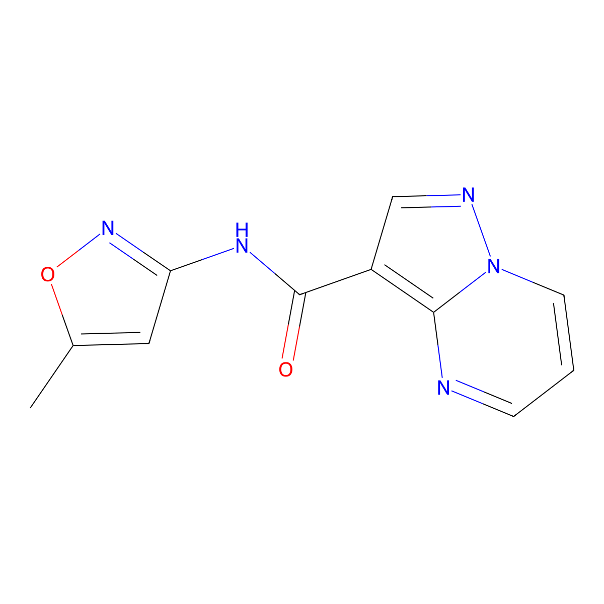 N-(5-methyl-3-isoxazolyl)pyrazolo[1,5-a]pyrimidine-3-carboxamide molecular structure, CAS 310448-40-9
