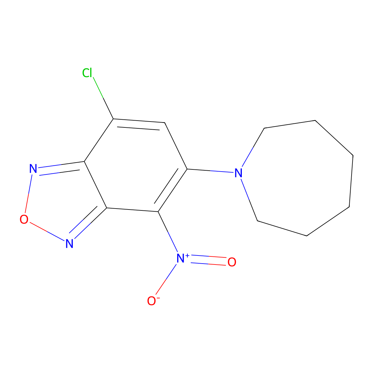 5-(Azepan-1-yl)-7-chloro-4-nitro-2,1,3-benzoxadiazole molecular structure, CAS 310451-77-5