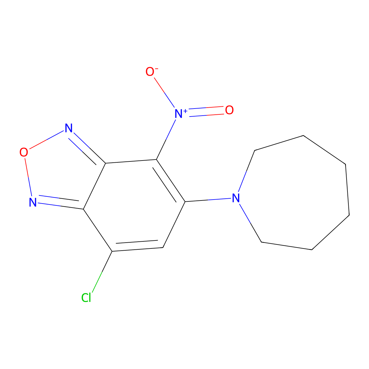 5-(Azepan-1-yl)-7-chloro-4-nitro-2,1,3-benzoxadiazole molecular structure, CAS 310451-77-5
