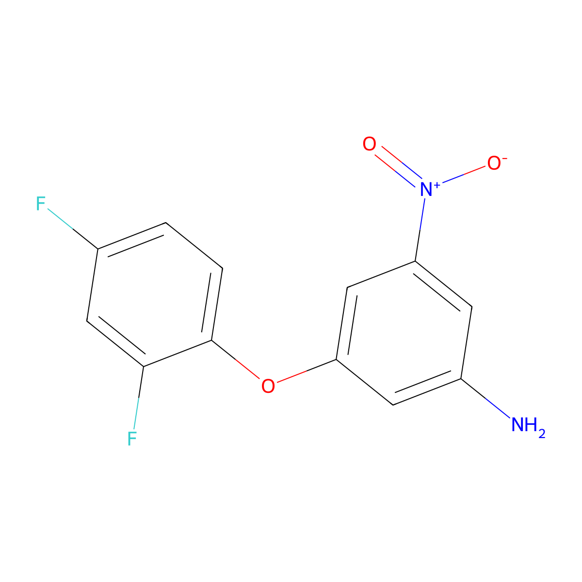3-(2,4-Difluorophenoxy)-5-nitroaniline molecular structure, CAS 310451-78-6