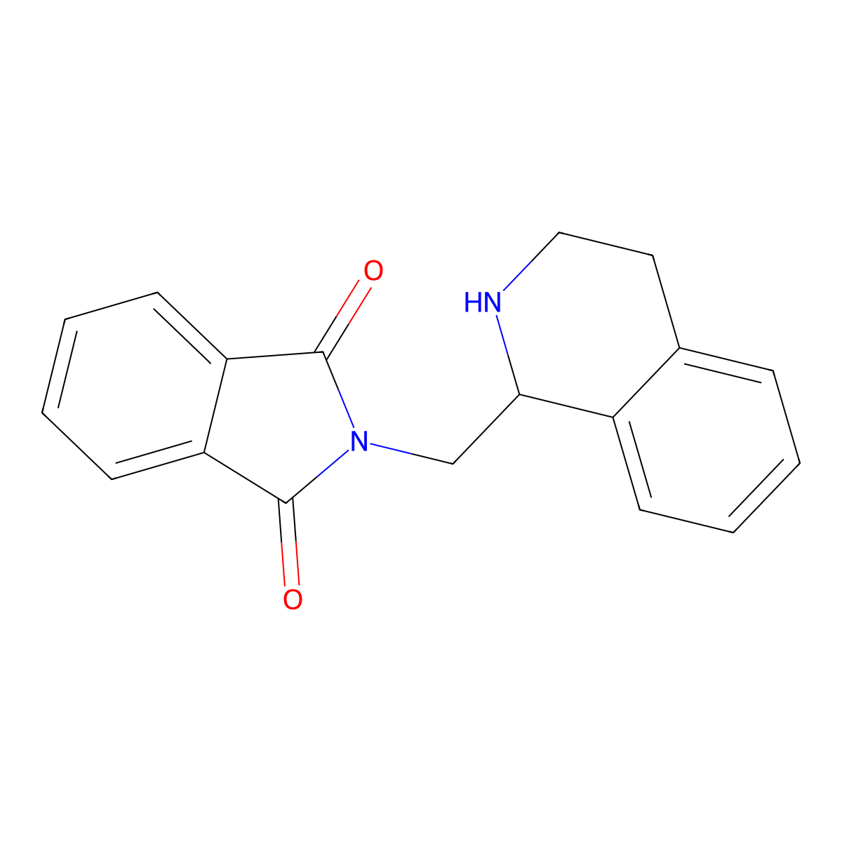 2-((1,2,3,4-Tetrahydroisoquinolin-1-YL)methyl)isoindoline-1,3-dione molecular structure, CAS 310451-86-6