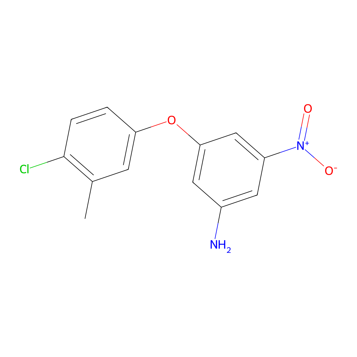 3-(4-Chloro-3-methylphenoxy)-5-nitroaniline molecular structure, CAS 310451-87-7
