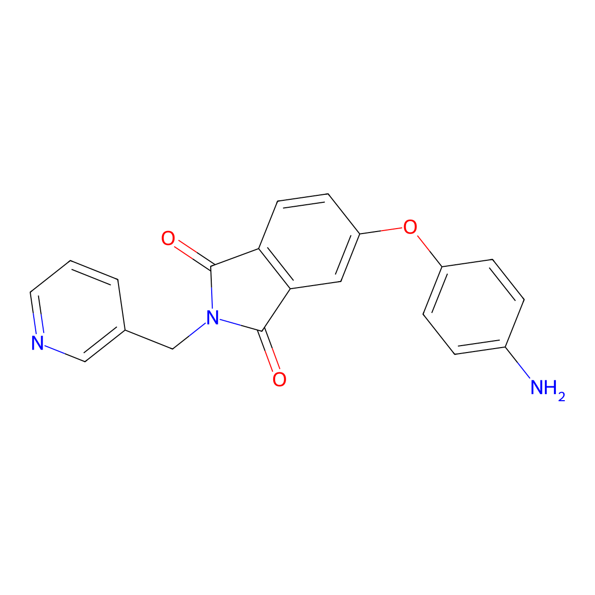 5-(4-Aminophenoxy)-2-(pyridin-3-ylmethyl)-1H-isoindole-1,3(2H)-dione molecular structure, CAS 310451-94-6
