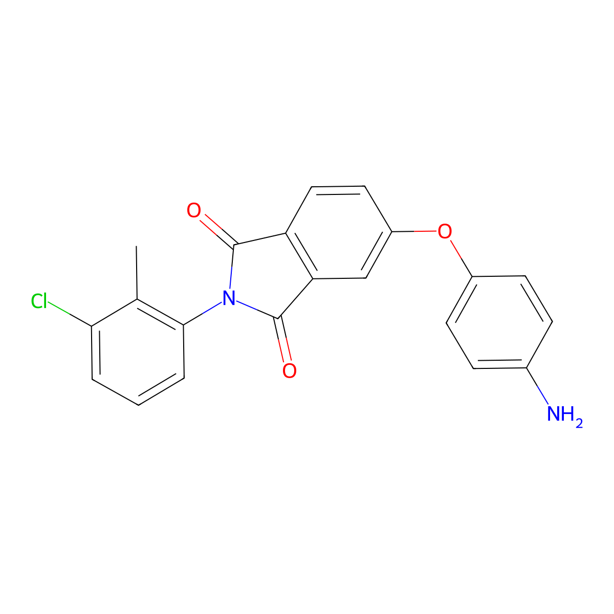 5-(4-Aminophenoxy)-2-(3-chloro-2-methylphenyl)-1H-isoindole-1,3(2H)-dione molecular structure, CAS 310451-96-8