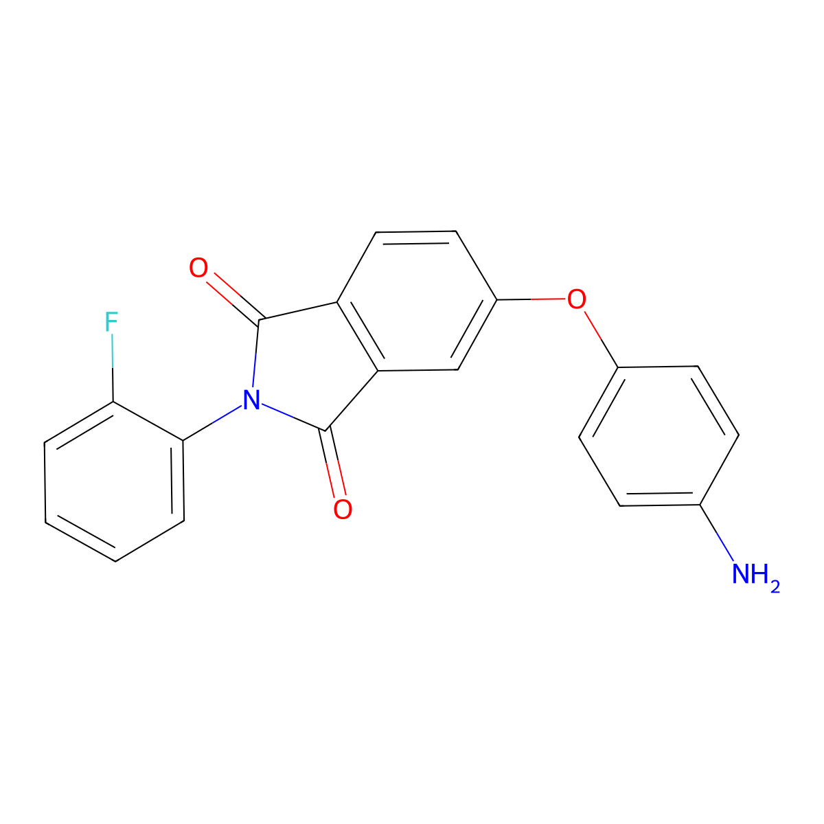 5-(4-Aminophenoxy)-2-(2-fluorophenyl)-1H-isoindole-1,3(2H)-dione molecular structure, CAS 310451-98-0