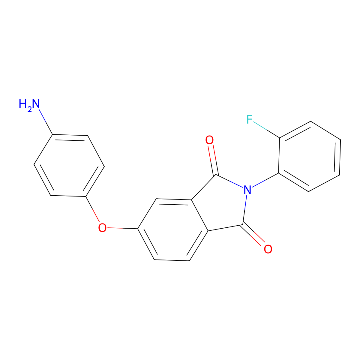 5-(4-Aminophenoxy)-2-(2-fluorophenyl)-1H-isoindole-1,3(2H)-dione molecular structure, CAS 310451-98-0