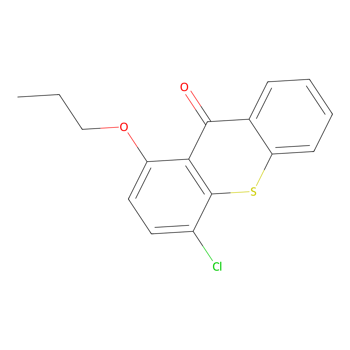 4-Chloro-1-propoxy-9H-thioxanthen-9-one molecular structure, CAS 310452-06-3