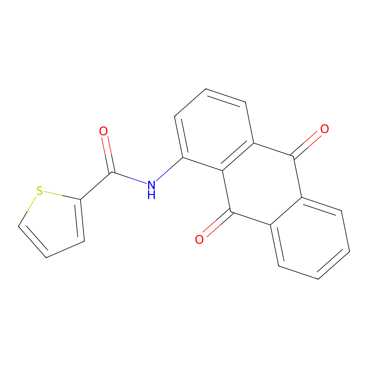 N-(9,10-dioxo-9,10-dihydroanthracen-1-yl)thiophene-2-carboxamide molecular structure, CAS 310452-14-3