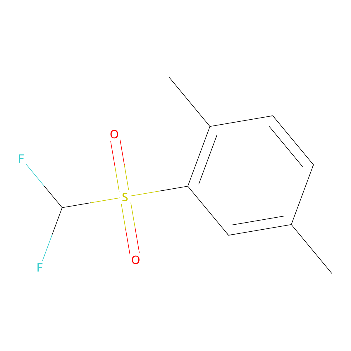 2-Difluoromethanesulfonyl-1,4-dimethylbenzene molecular structure, CAS 310452-23-4