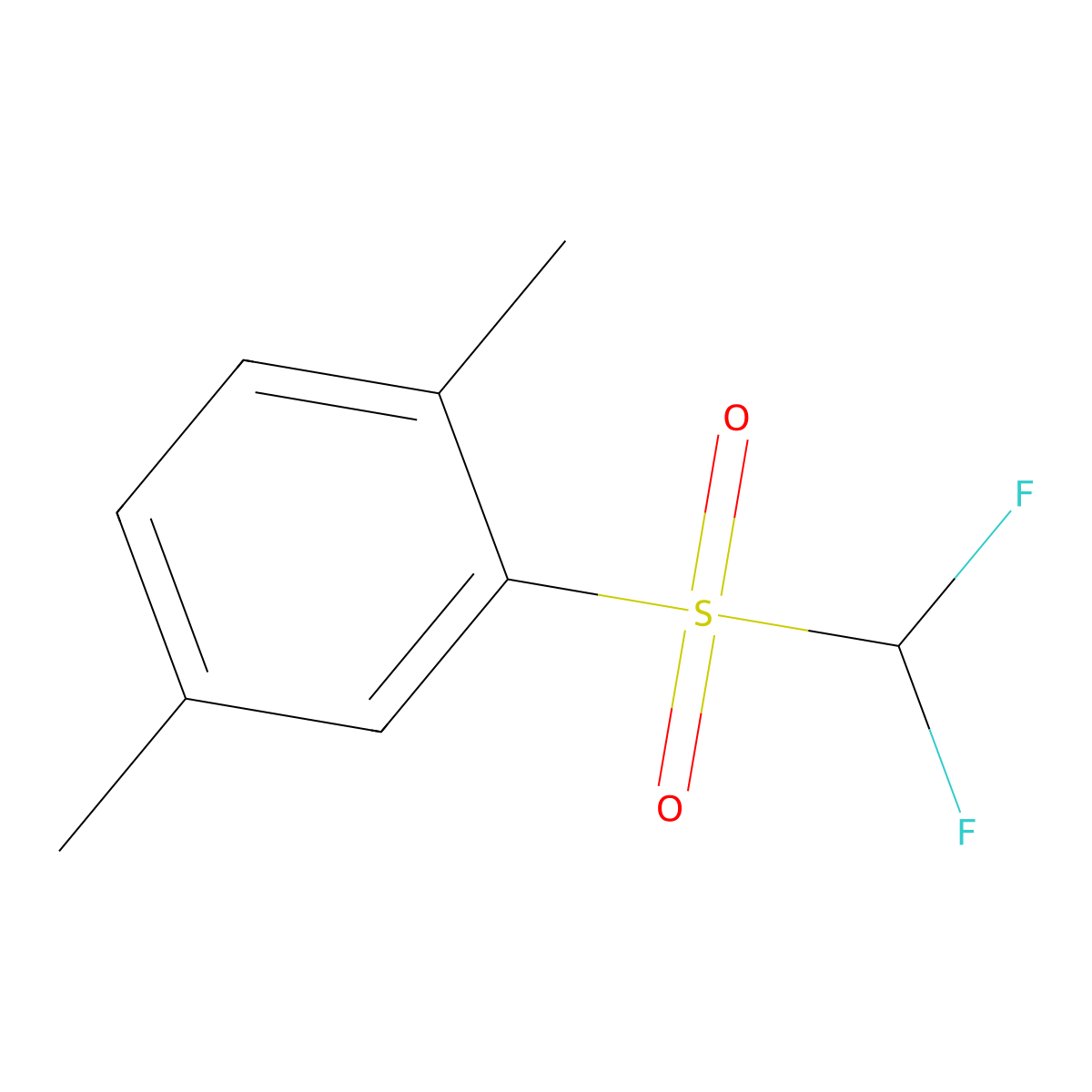 2-Difluoromethanesulfonyl-1,4-dimethylbenzene molecular structure, CAS 310452-23-4