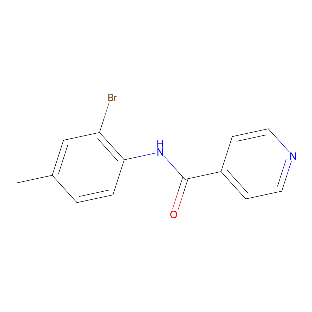 N-(2-bromo-4-methylphenyl)isonicotinamide molecular structure, CAS 310452-36-9