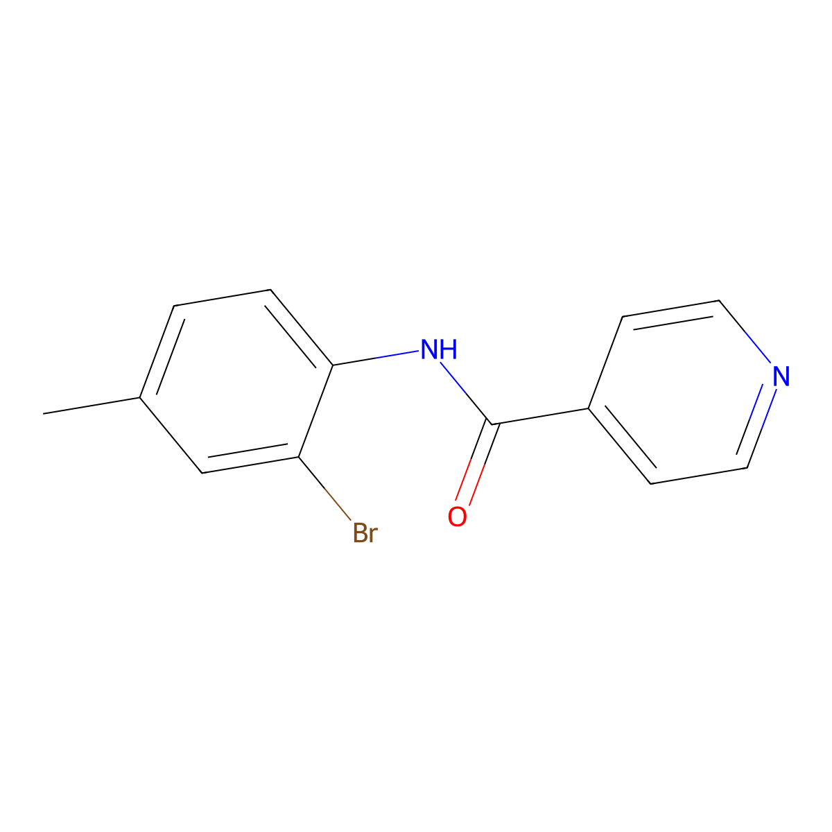 N-(2-bromo-4-methylphenyl)isonicotinamide molecular structure, CAS 310452-36-9