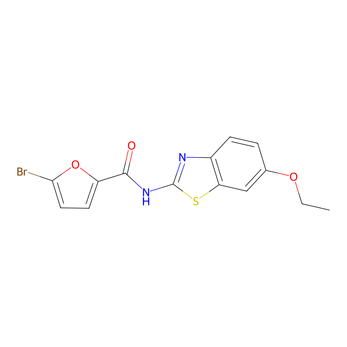 5-bromo-N-(6-ethoxy-1,3-benzothiazol-2-yl)furan-2-carboxamide molecular structure, CAS 310452-41-6