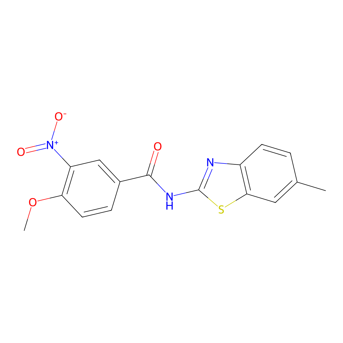 4-methoxy-N-(6-methyl-1,3-benzothiazol-2-yl)-3-nitrobenzamide molecular structure, CAS 310452-47-2