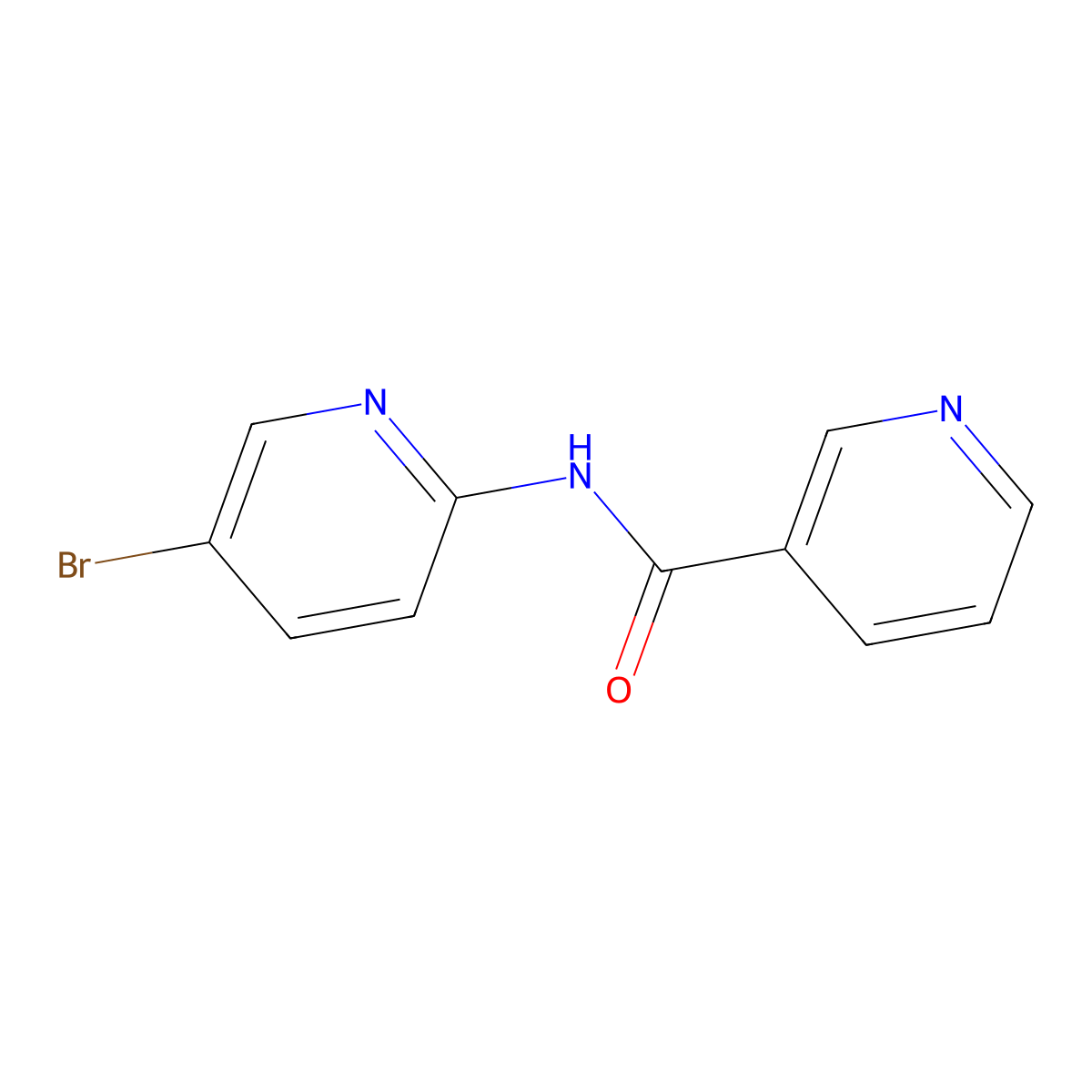 N-(5-bromopyridin-2-yl)pyridine-3-carboxamide molecular structure, CAS 310452-60-9