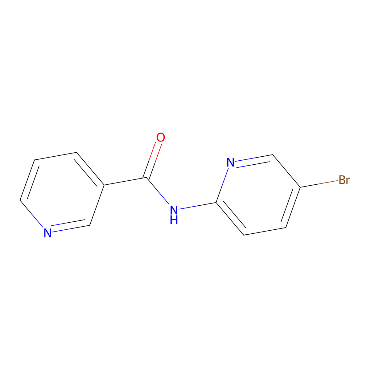 N-(5-bromopyridin-2-yl)pyridine-3-carboxamide molecular structure, CAS 310452-60-9