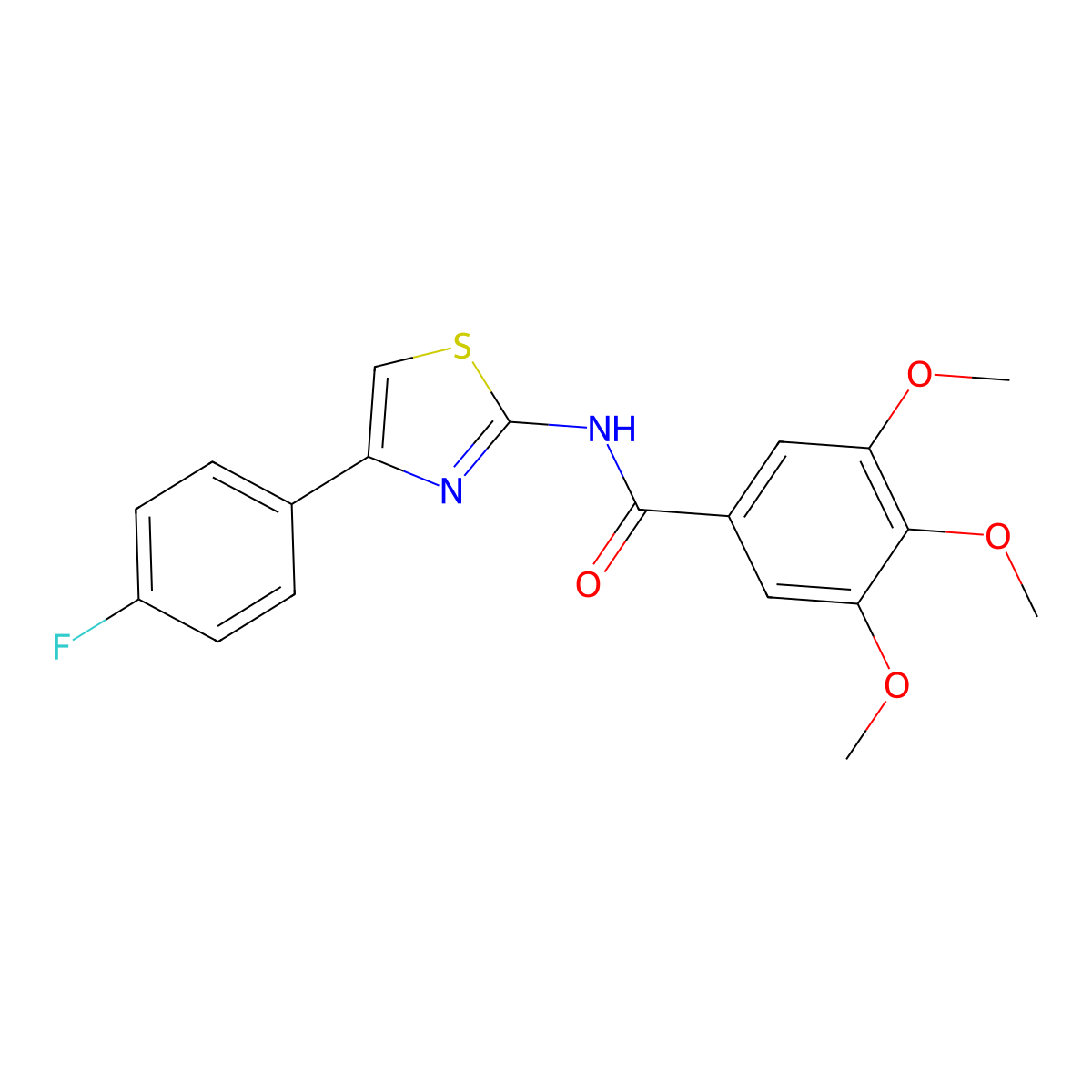 N-[4-(4-fluorophenyl)-1,3-thiazol-2-yl]-3,4,5-trimethoxybenzamide molecular structure, CAS 310452-65-4