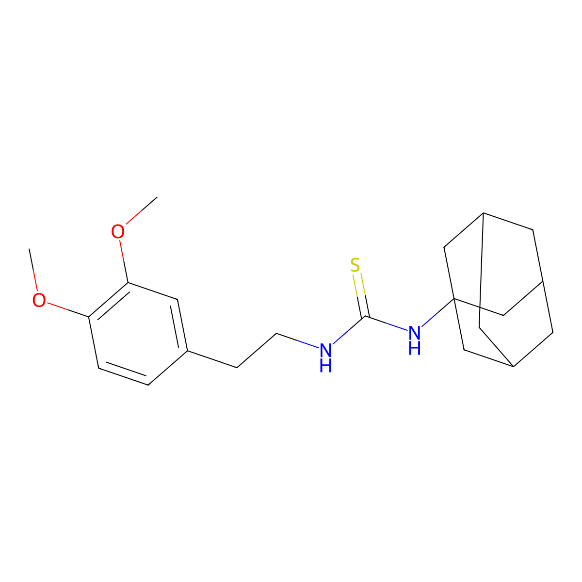 1-(1-Adamantyl)-3-[2-(3,4-dimethoxyphenyl)ethyl]thiourea molecular structure, CAS 310452-76-7