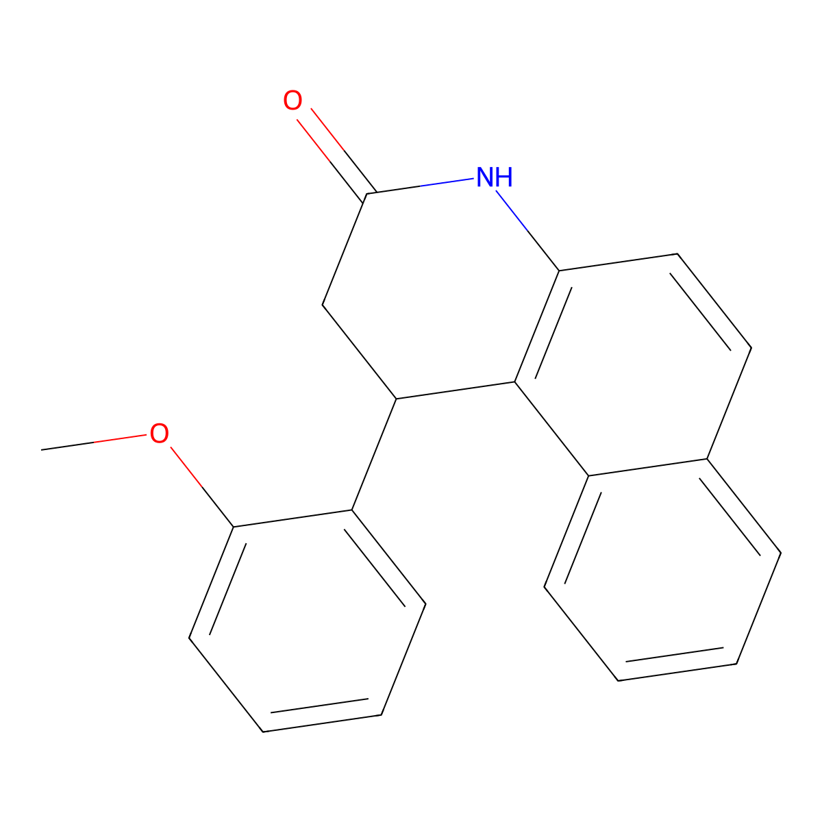 1-(2-methoxyphenyl)-2,4-dihydro-1H-benzo[f]quinolin-3-one molecular structure, CAS 310452-93-8