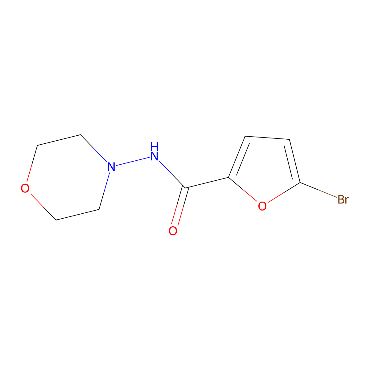 5-Bromo-N-morpholinofuran-2-carboxamide molecular structure, CAS 310453-04-4