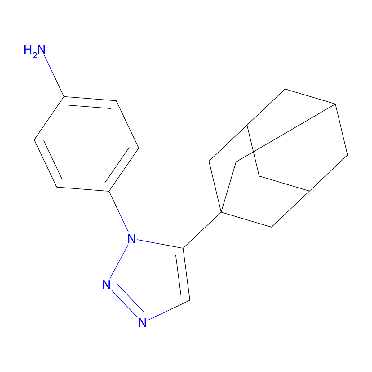 4-[5-(1-Adamantyl)triazol-1-yl]aniline molecular structure, CAS 310453-11-3