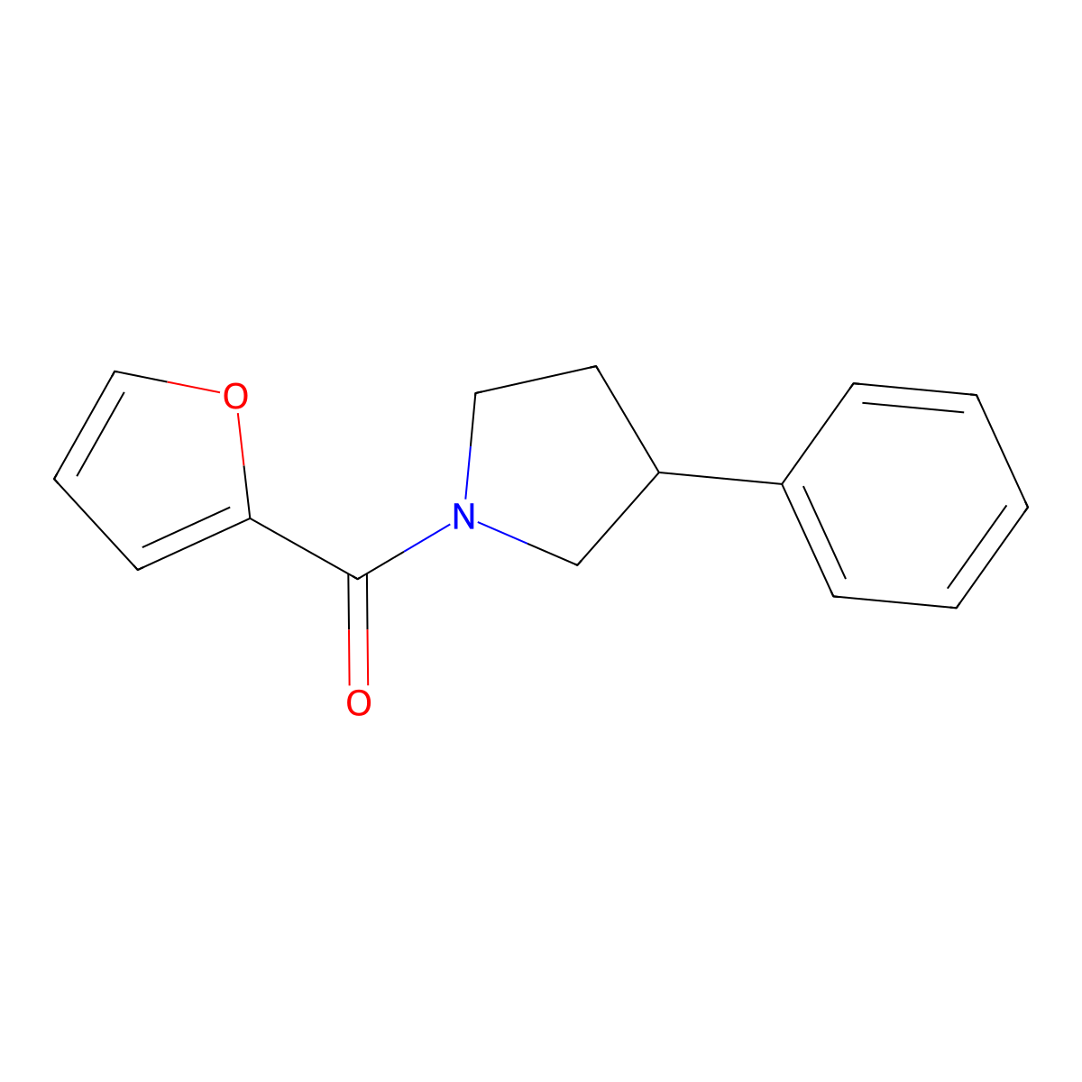 1-(2-Furoyl)-3-phenylpyrrolidine molecular structure, CAS 310453-92-0