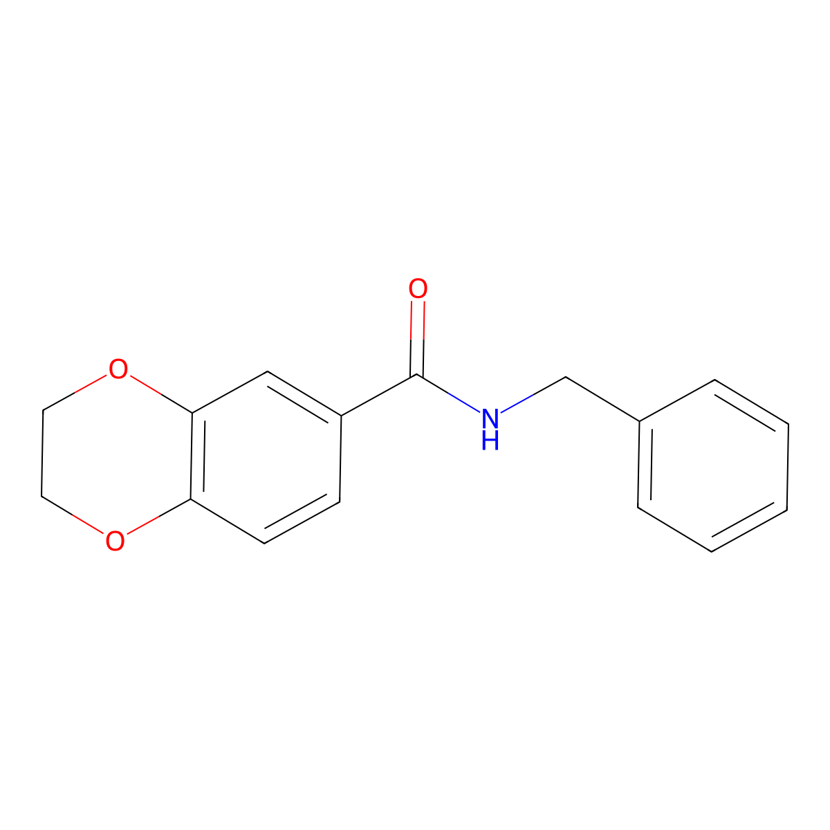 N-benzyl-2,3-dihydro-1,4-benzodioxine-6-carboxamide molecular structure, CAS 310453-94-2
