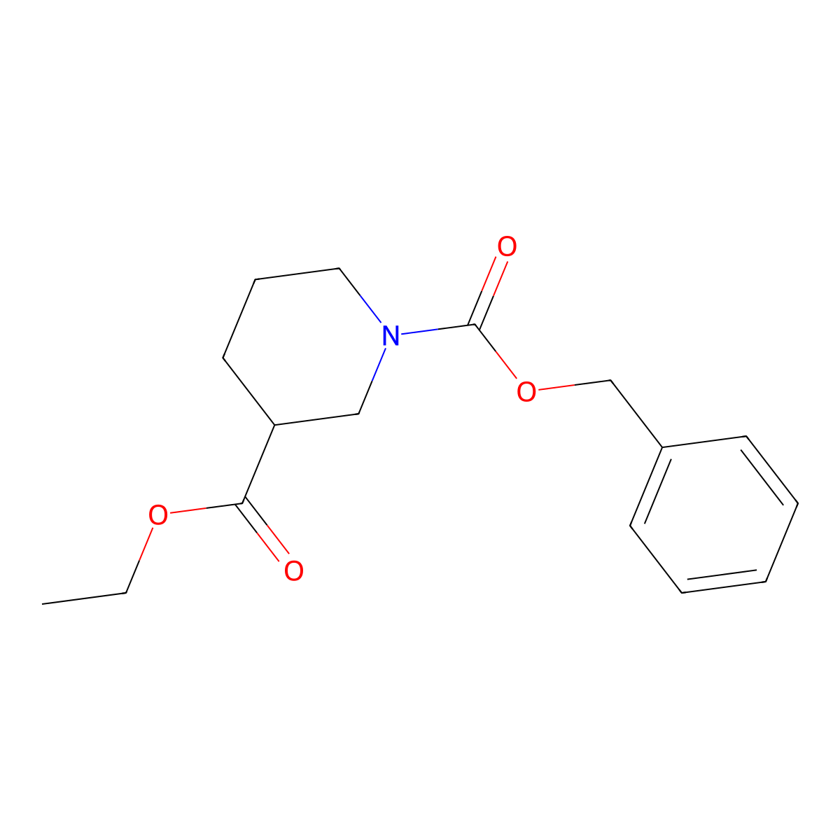 Benzyl ethyl piperidine-1,3-dicarboxylate molecular structure, CAS 310454-53-6