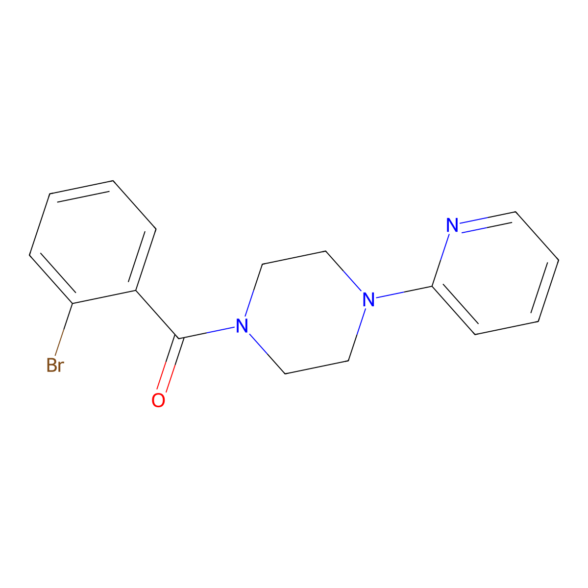 (2-Bromophenyl)-(4-pyridin-2-ylpiperazin-1-yl)methanone molecular structure, CAS 310456-58-7
