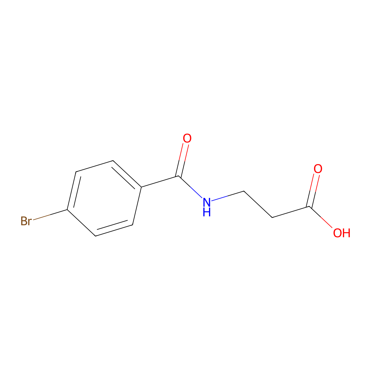 N-(4-Bromobenzoyl)-beta-alanine molecular structure, CAS 310457-07-9