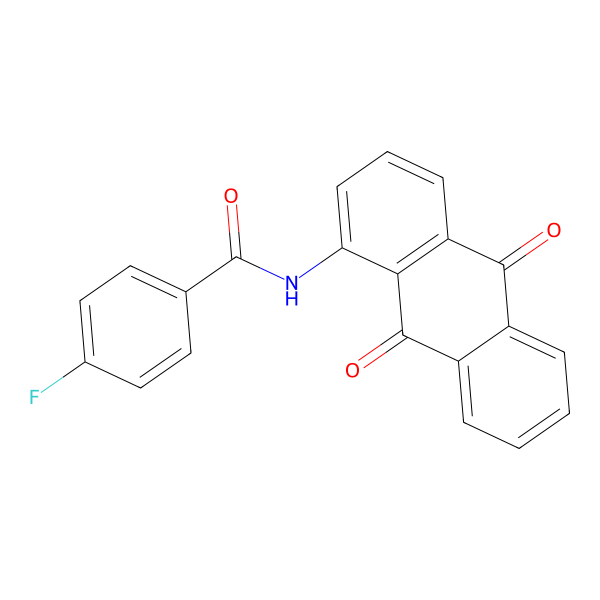 N-(9,10-dioxo-9,10-dihydroanthracen-1-yl)-4-fluorobenzamide molecular structure, CAS 310457-09-1