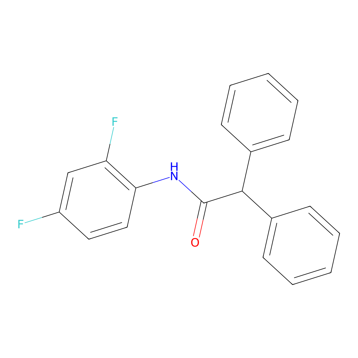 N-(2,4-Difluorophenyl)-2,2-diphenylacetamide molecular structure, CAS 310457-20-6