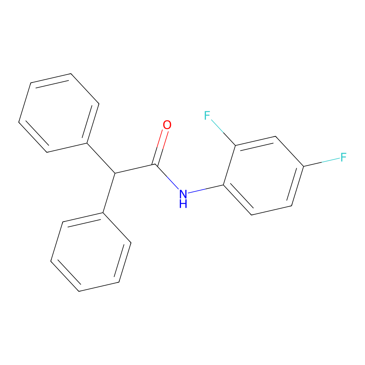 N-(2,4-Difluorophenyl)-2,2-diphenylacetamide molecular structure, CAS 310457-20-6