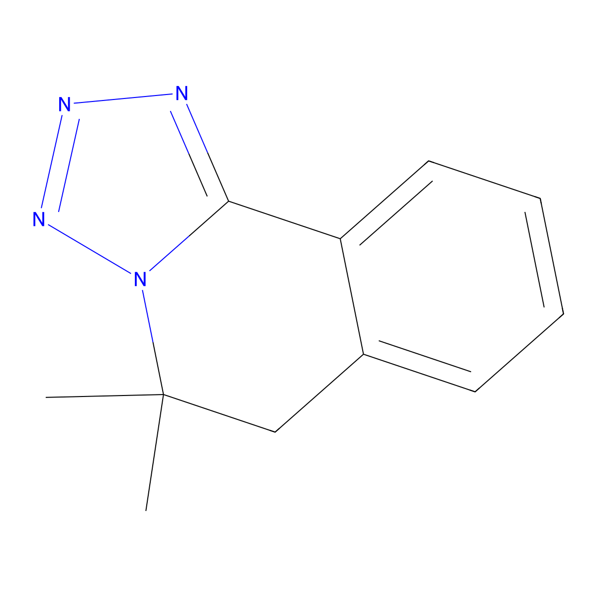 Tetrazolo[5,1-a]isoquinoline, 5,6-dihydro-5,5-dimethyl- molecular structure, CAS 310457-43-3