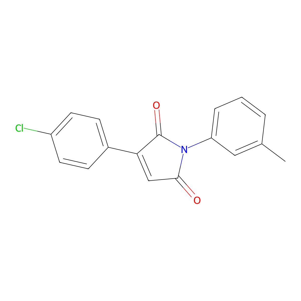 3-(4-chlorophenyl)-1-(3-methylphenyl)-1H-pyrrole-2,5-dione molecular structure, CAS 310457-48-8