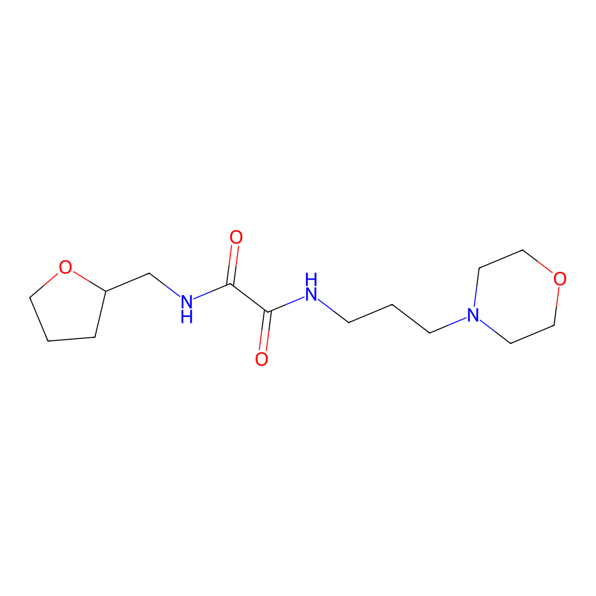 N-(3-morpholin-4-ylpropyl)-N'-(oxolan-2-ylmethyl)oxamide molecular structure, CAS 310457-94-4