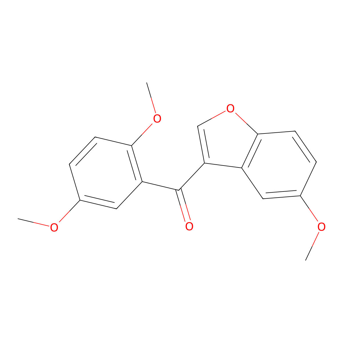 (2,5-Dimethoxyphenyl)-(5-methoxy-1-benzofuran-3-yl)methanone molecular structure, CAS 310458-23-2