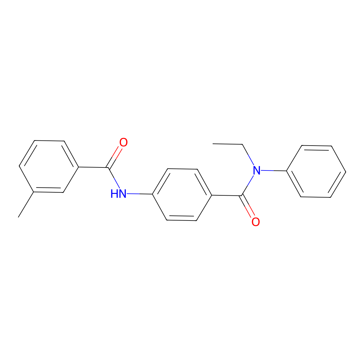 N-[4-[ethyl(phenyl)carbamoyl]phenyl]-3-methylbenzamide molecular structure, CAS 310458-49-2