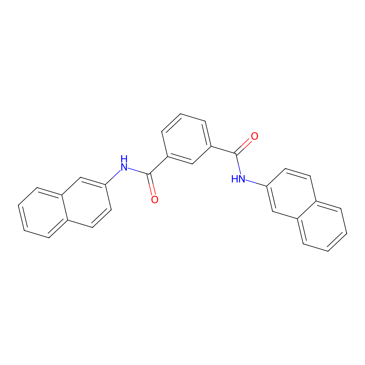 N~1~,N~3~-di(2-naphthyl)isophthalamide molecular structure, CAS 310458-63-0