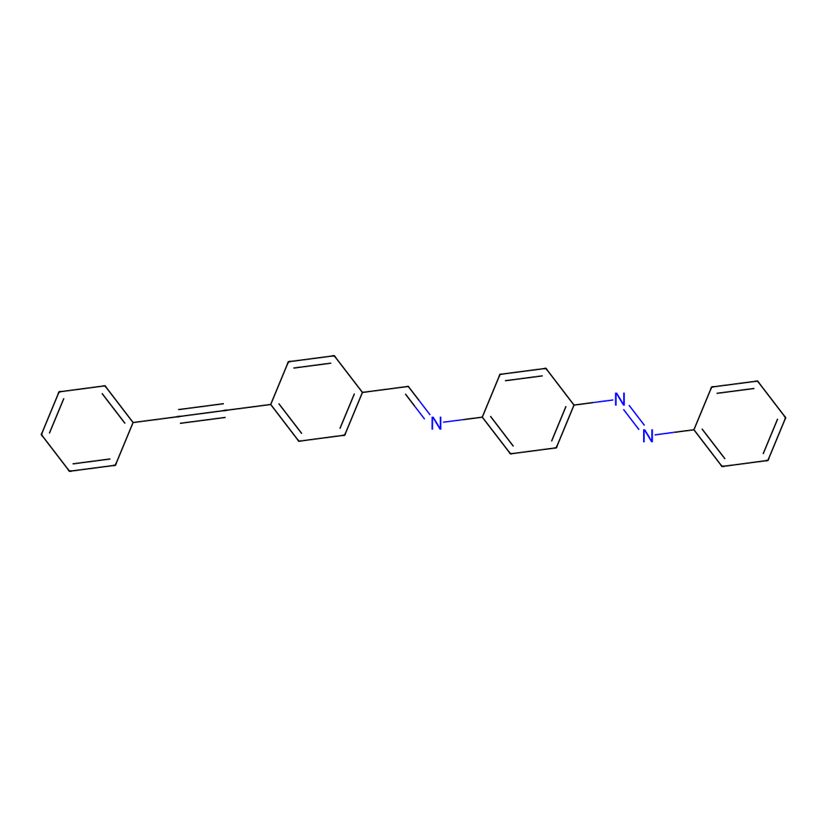 4-[(E)-phenyldiazenyl]-N-{(E)-[4-(phenylethynyl)phenyl]methylidene}aniline molecular structure, CAS 310458-92-5