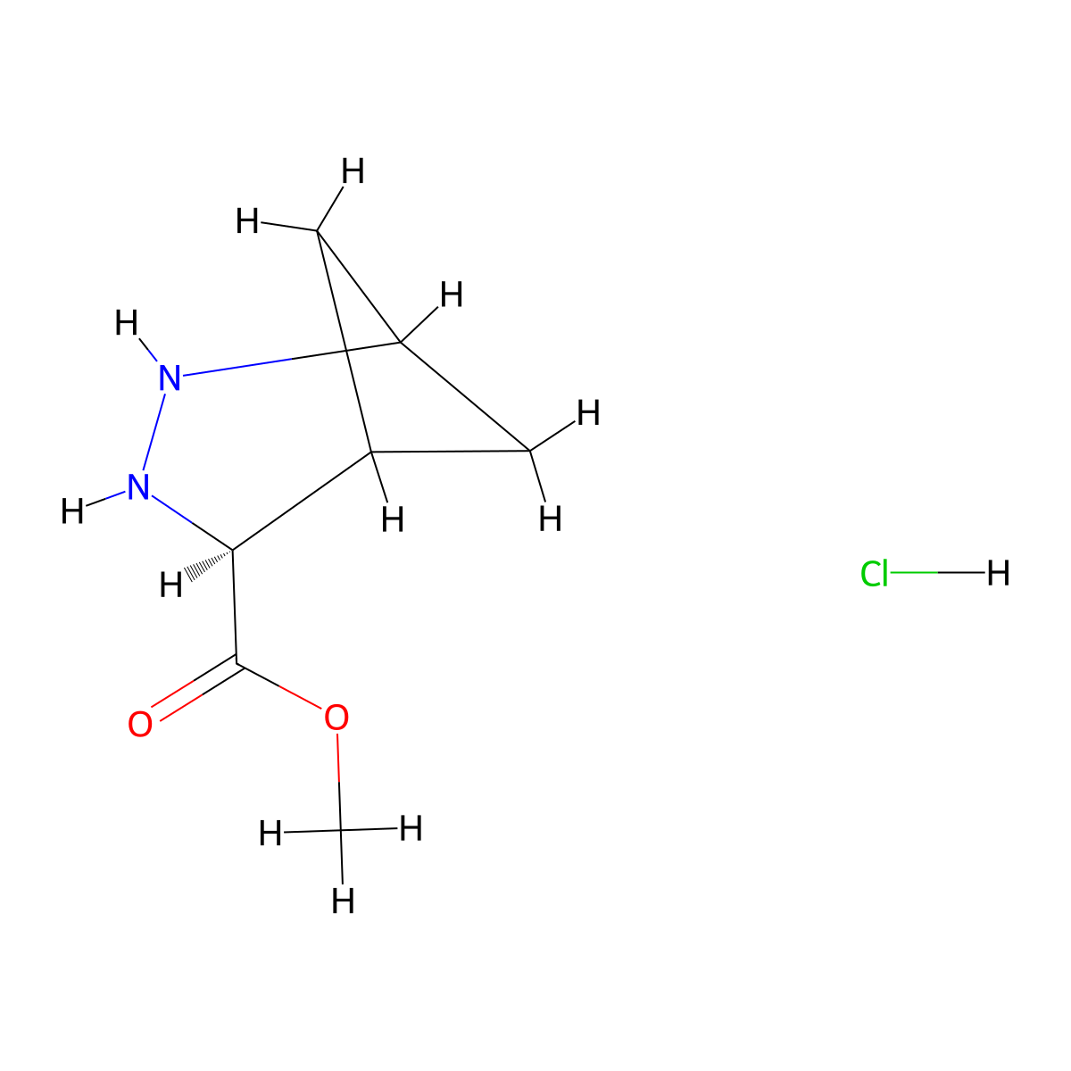 Methyl (S)-2,3-diazabicyclo[3.1.1]heptane-4-carboxylate hydrochloride molecular structure, CAS 3104671-22-6