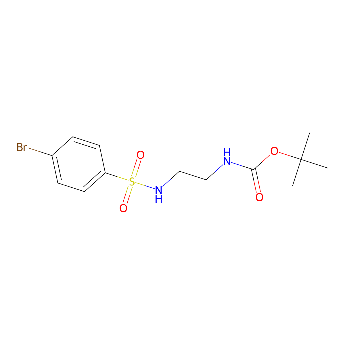 t-Butyl 2-(4-bromophenylsulfonamido)ethylcarbamate molecular structure, CAS 310480-85-4