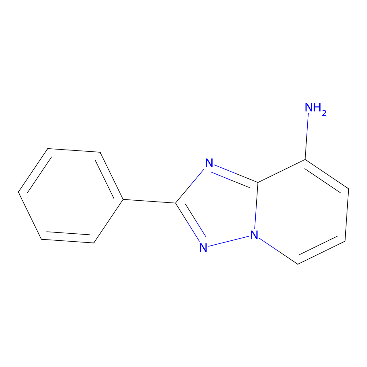 (1,2,4)Triazolo(1,5-a)pyridin-8-amine, 2-phenyl- molecular structure, CAS 31052-96-7