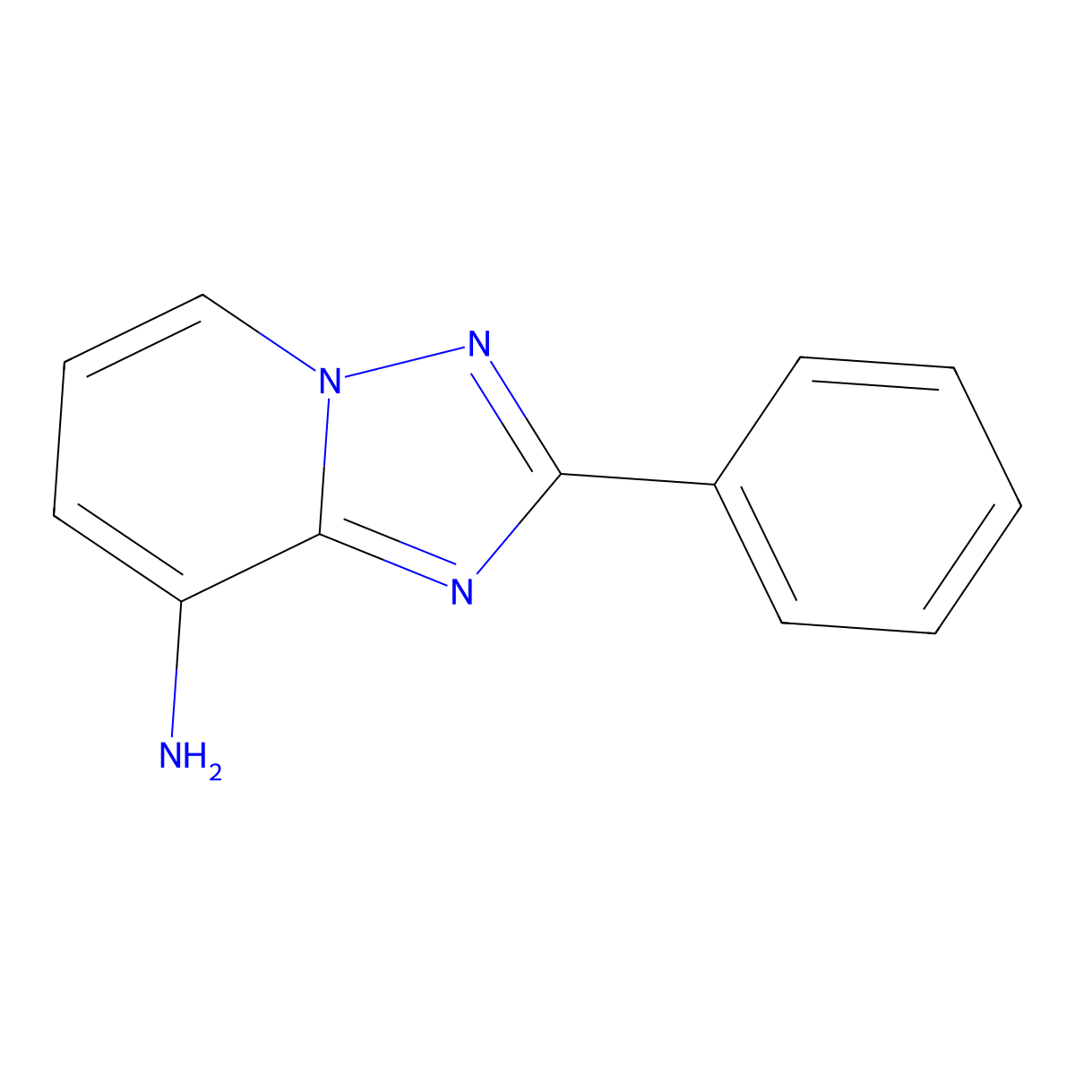 (1,2,4)Triazolo(1,5-a)pyridin-8-amine, 2-phenyl- molecular structure, CAS 31052-96-7