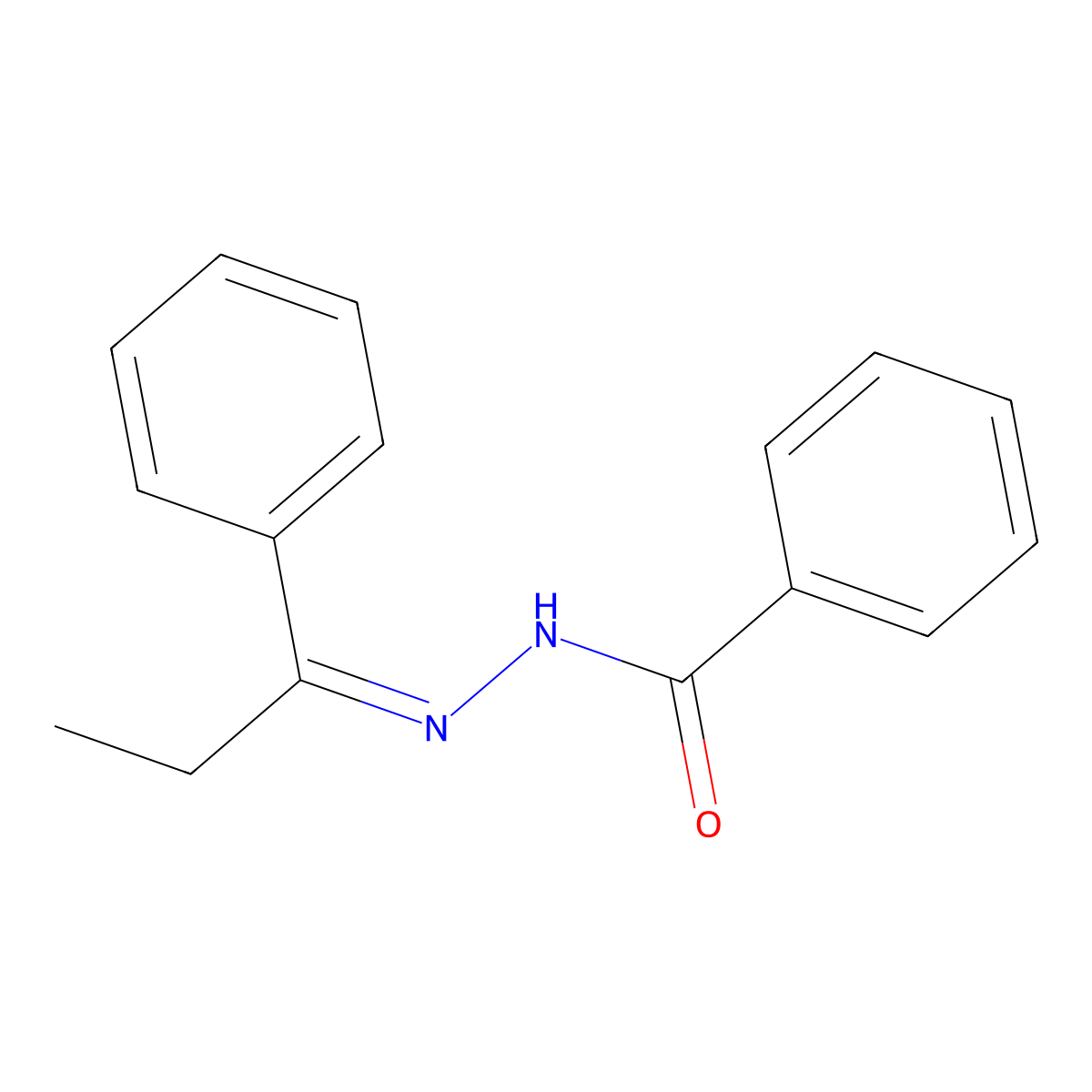 N-(1-Phenylpropylidene)benzenecarbohydrazonic acid molecular structure, CAS 31053-44-8