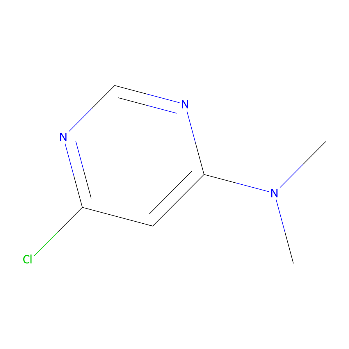 6-chloro-N,N-dimethylpyrimidin-4-amine molecular structure, CAS 31058-83-0