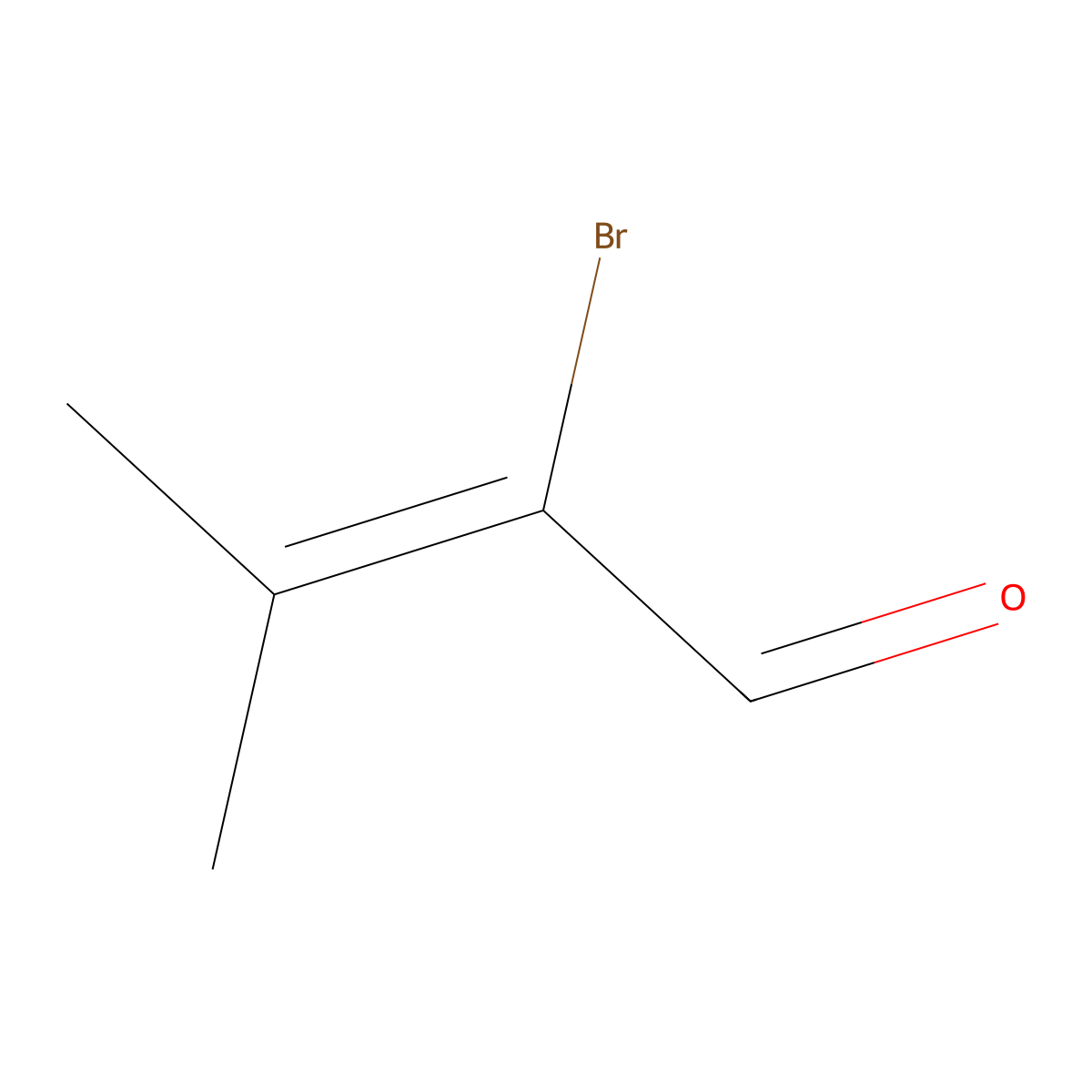Crotonaldehyde, 2-bromo-3-methyl- molecular structure, CAS 31058-93-2