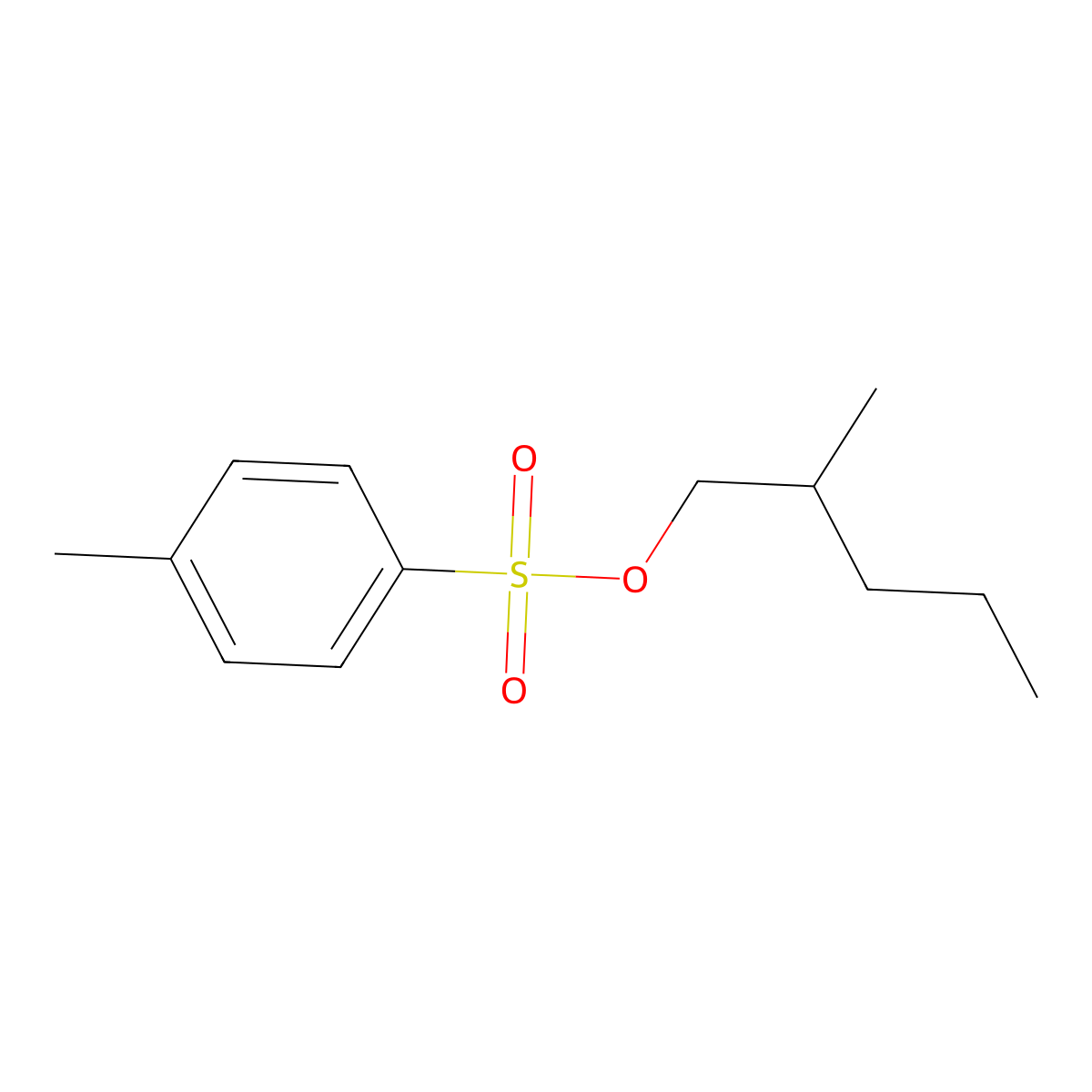 2-Methylpentyl 4-methylbenzene-1-sulfonate molecular structure, CAS 31059-13-9