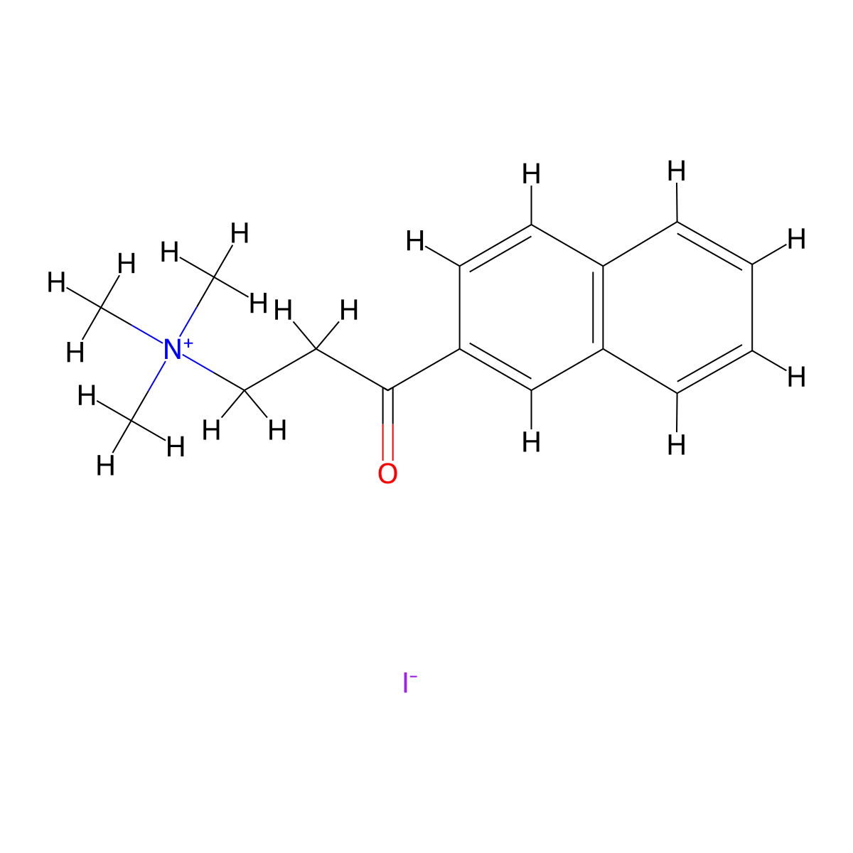 2-Naphthoylethyltrimethylammonium molecular structure, CAS 31059-54-8