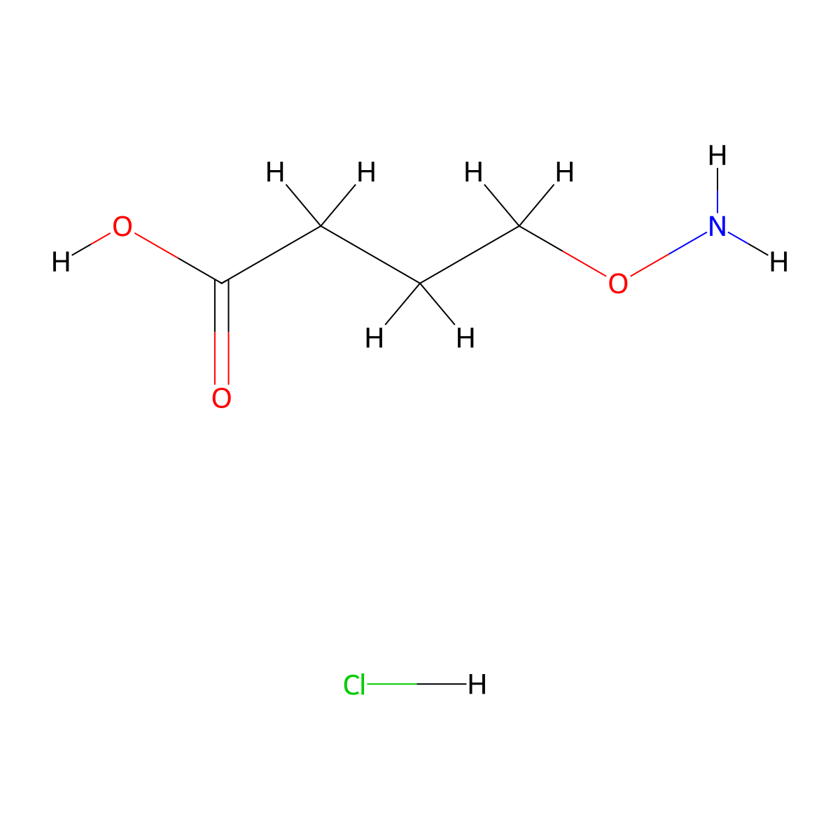 4-(Aminooxy)butanoic acid--hydrogen chloride (1/1) molecular structure, CAS 3106-67-0